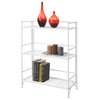 Convenience Concepts Xtra Storage Three-Tier Wide Folding Shelf in White Metal