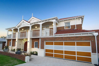 Inspiration for a victorian two-storey exterior in Perth.