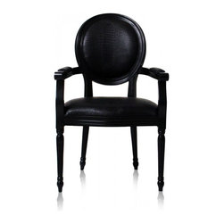 Black Croco Armchair - Dining Chairs