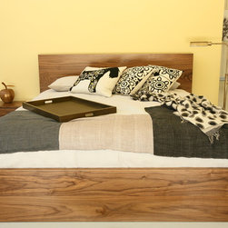 Walnut Zen style bed frame and side table - Bed Frames