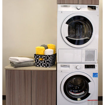 in only 54 inches PanStand's exclusive air-flotation allowed for tight installat