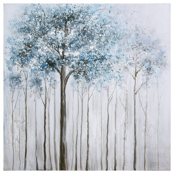 Winter Forest 1 Textured Metallic Hand Painted Wall Art by Martin Edwards