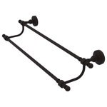 Allied Brass - Retro Wave 18" Double Towel Bar, Oil Rubbed Bronze - Add a stylish touch to your bathroom decor with this finely crafted double towel bar. This elegant bathroom accessory is created from the finest solid brass materials. High quality lifetime designer finishes are hand polished to perfection.