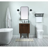Elegant Decor Cyrus 24" MDF Single Bathroom Vanity with Backsplash in Walnut