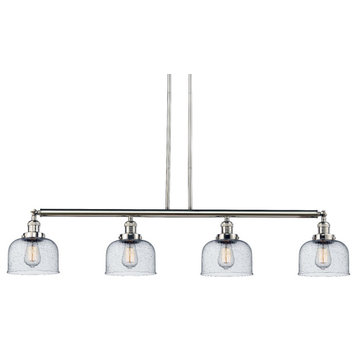 Innovations Lighting 214-S Large Bell Bell 4 Light 53"W - Polished Nickel /