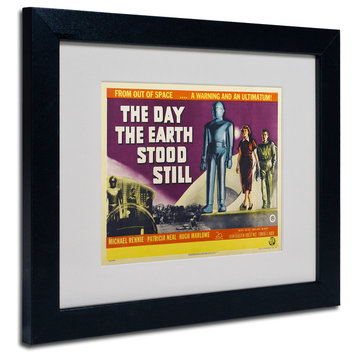 'Day Earth Stood Still' Matted Framed Canvas Art by Vintage Apple Collection