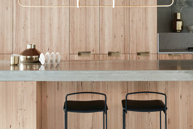 Photo of a contemporary kitchen in Melbourne.