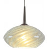 Pandora LED Pendant Light w Opaline Glass (Bronze 4 in. Canopy)