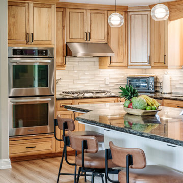 Brightened Kitchen with Statement Lighting