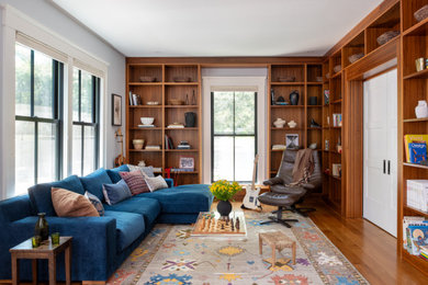 Family room - victorian family room idea in Boston