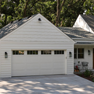 Single-Car Garage becomes Sunroom, Bathroom, Mudroom and Double Garage