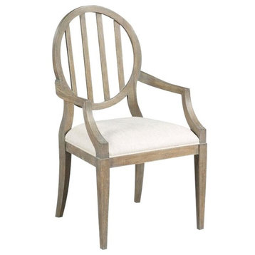 Arm Chair Woodbridge Emma Slatted Oval Back Vintage Finish Wood