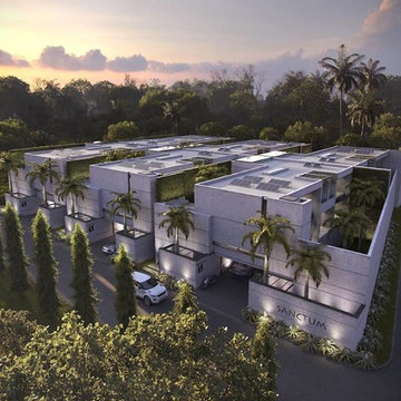 9 meter high separating green walls