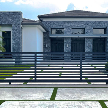 Exteriors with Black Vein Format Natural Stone Wall Panels