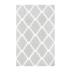 White round area rug