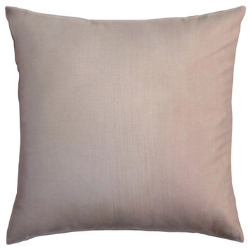 The Pillow Collection Beige Stoughton Throw Pillow Cover, 18"x18"