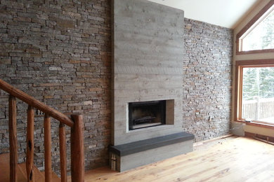 Example of a transitional family room design in St Louis
