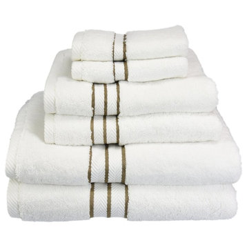900 GSM Hotel Collection 6 Piece Towel Set, Latte