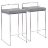 Fuji Contemporary Stackable Counter Stool in Stainless Steel