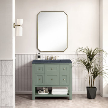 36" Modern Farmhouse Smokey Celadon Single Sink Bathroom Vanity James Martin