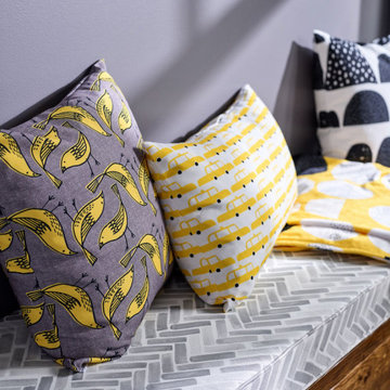 Tween Boy Bedroom, Yellow and Gray