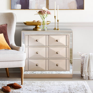 Traditional Living Room with Stylish Decorative Storage Drawers Collection - Thr