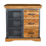 Metropolis Industrial Sideboard, 3 Drawers