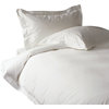300 TC Duvet Cover with 1 Fitted Sheet Solid White, Twin