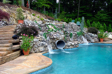 Pool - craftsman pool idea in New York