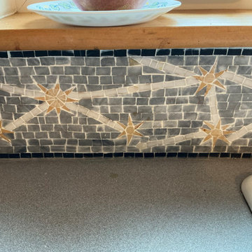 Star Constellations Pattern - Mosaic Tree Border Artwork - Mesh Backing