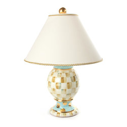 Parchment Check Globe Lamp | MacKenzie-Childs - Table Lamps