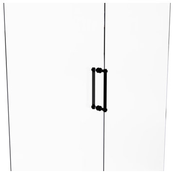Allied Brass Contemporary 12" Back to Back Shower Door Pull, Matte Black