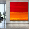 48inch Red orange yellow Red abstract Art Large Modern Painting Minimal wall art