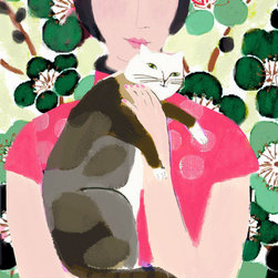 Cherry Blossom Girl Art Print - Artwork