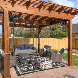 Patio with Pergola and Swing - Pergolas