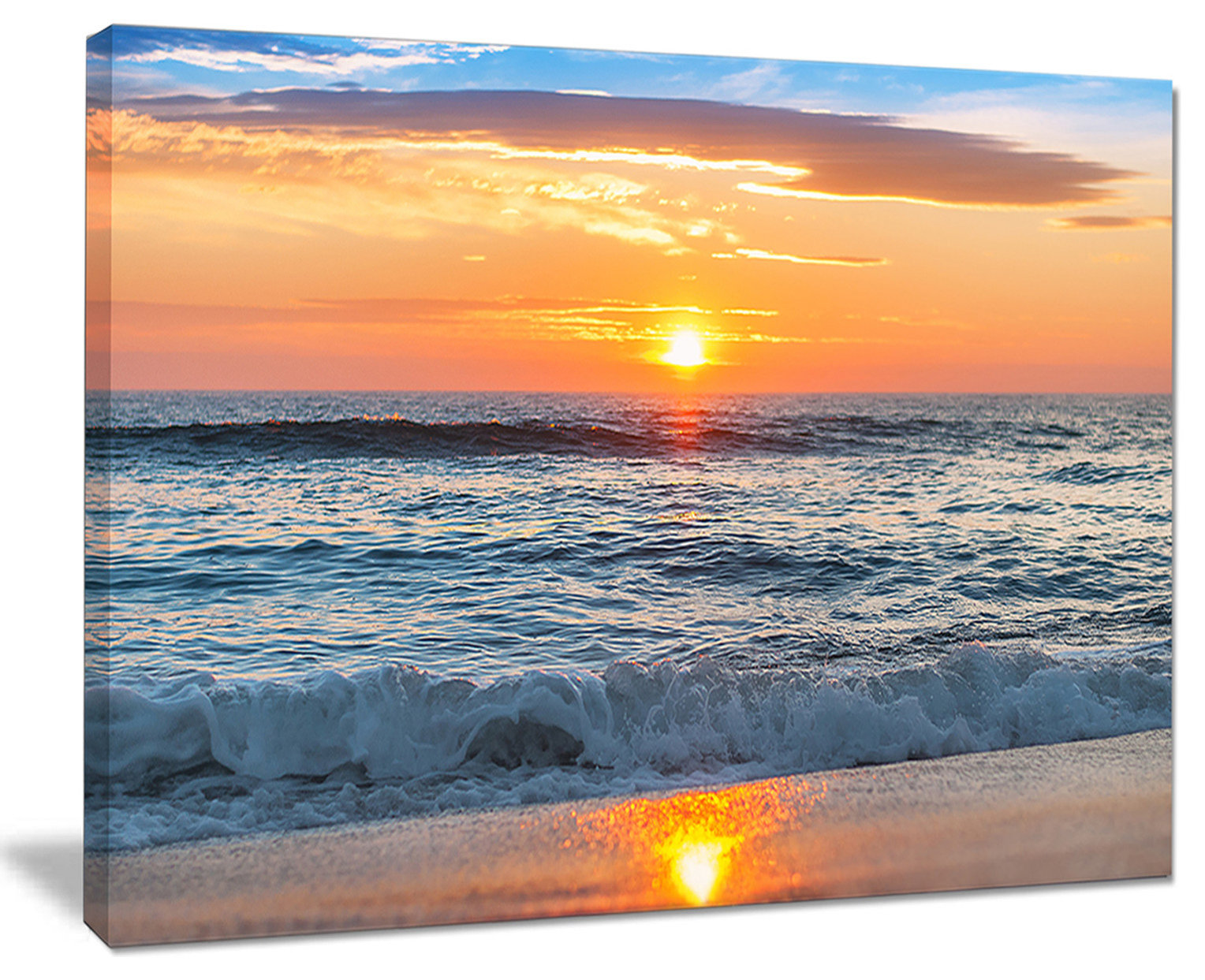 Designart - Beautiful Sunrise over the Horizon. - Modern Beach Canvas ...