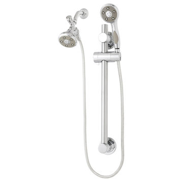 Napa Collection Anystream Slide Bar Mounted 2-Way Shower System, Polished Chrome