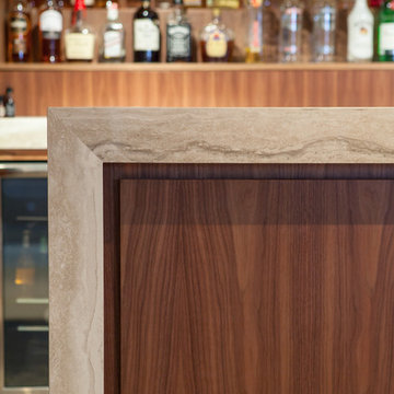 Custom Home Bar and Entertainment Area