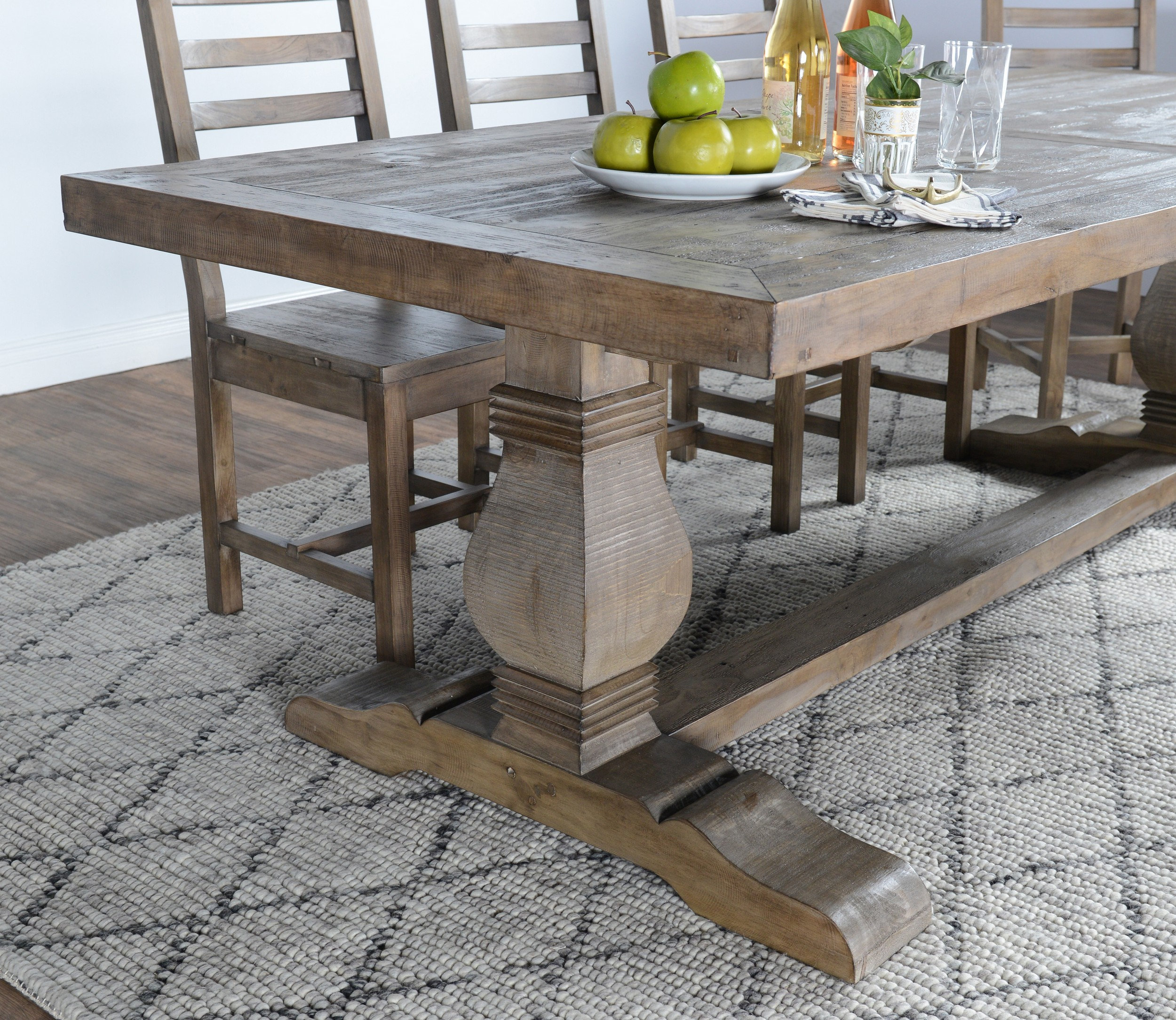 The Quincy Dining Table, 94", Desert Gray, French Country, Rectangle