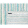 Ivory With Turquoise Modern Design Plain Hand Loomed Wool Rug, 9'1" x 12'0"