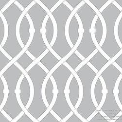 Casart coverings - Gray Lively Lattice - Custom Printed Removable Wallpaper - Wallpaper