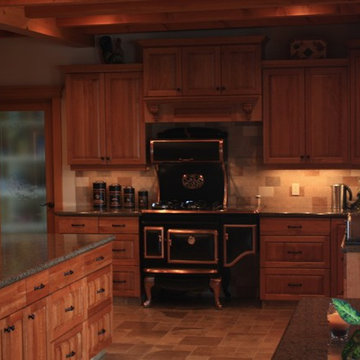 Timber Kitchen Old fashion Appliances