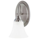 Generation Lighting Collection - Sea Gull Lighting 1-Light Holman Sconce, Brushed Nickel - Blubs Not Included