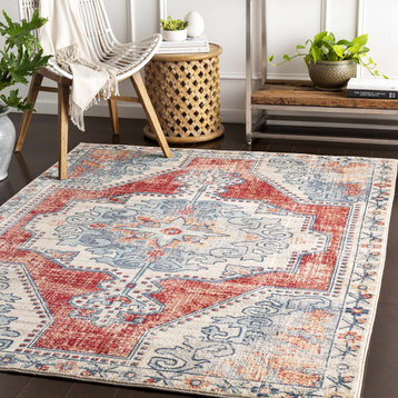 Henning Updated Traditional  Farmhouse 5'3" x 7'4" Area Rug