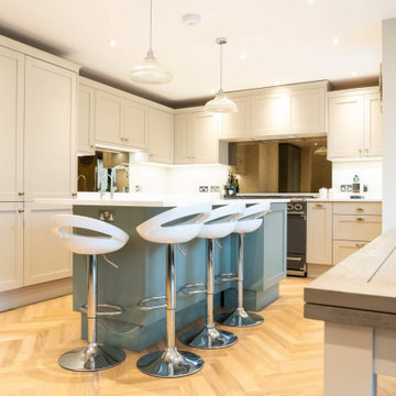 Limestone & Jade Shaker Kitchen in Sway