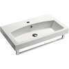 Beautiful Ceramic Wall Mounted, Vessel, or Self Rimming Sink, No Faucet Hole