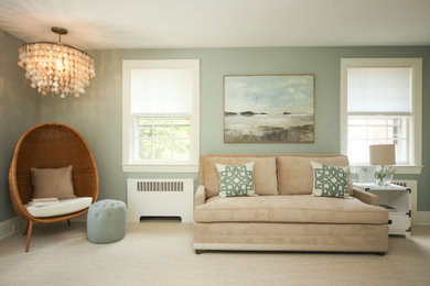 Beach style bedroom photo in Baltimore