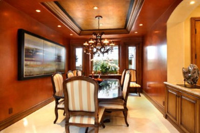 Tuscan dining room photo in Orange County