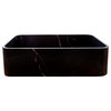 Toros Black Marble Farmhouse Rectangular Sink Polished (W)13.5" (L)21.5" (H)6"