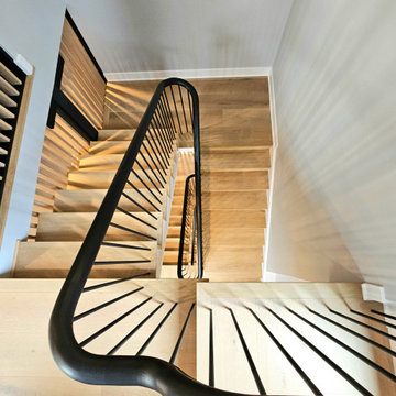 Project #115 | Staircase with Continuous Rail System Without Newels